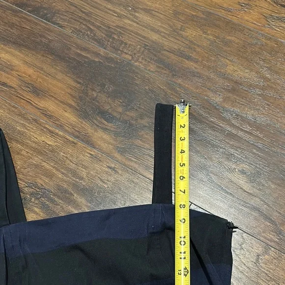 Banana Republic Black and Blue Striped Stretch Faded Denim Dress 16 Tall - Picture 7 of 14